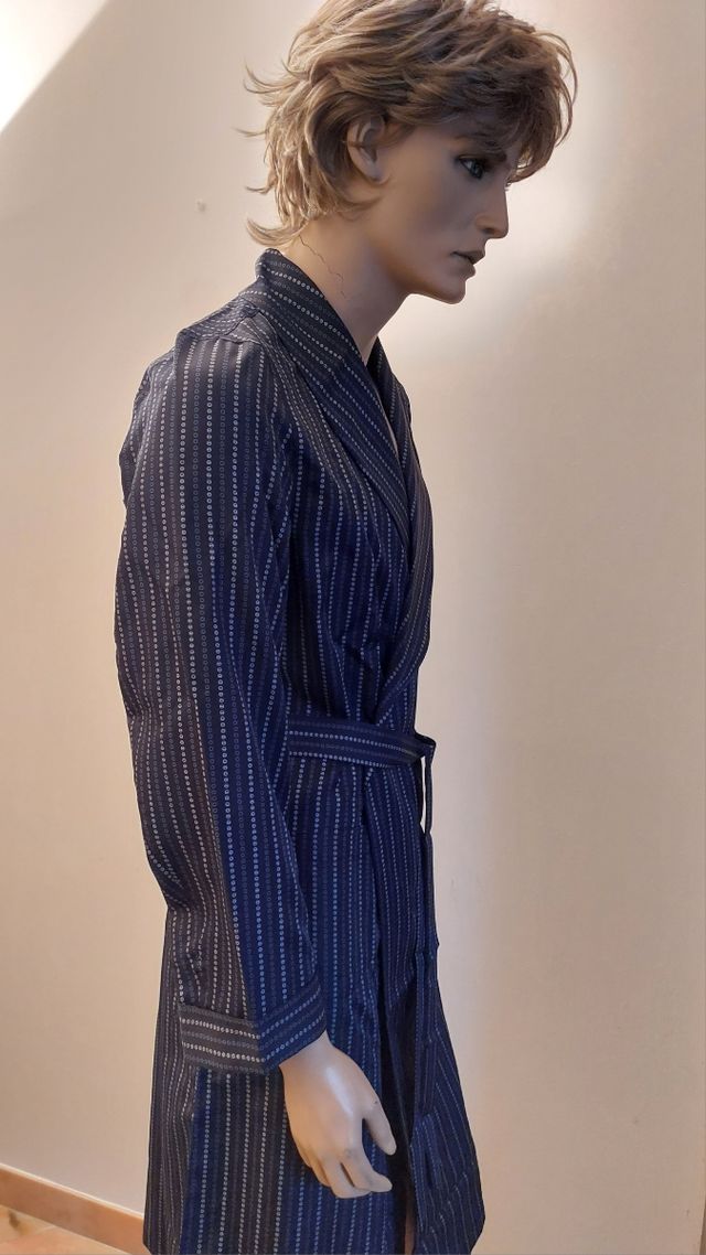 Vestaglia uomo seta Jamas blu