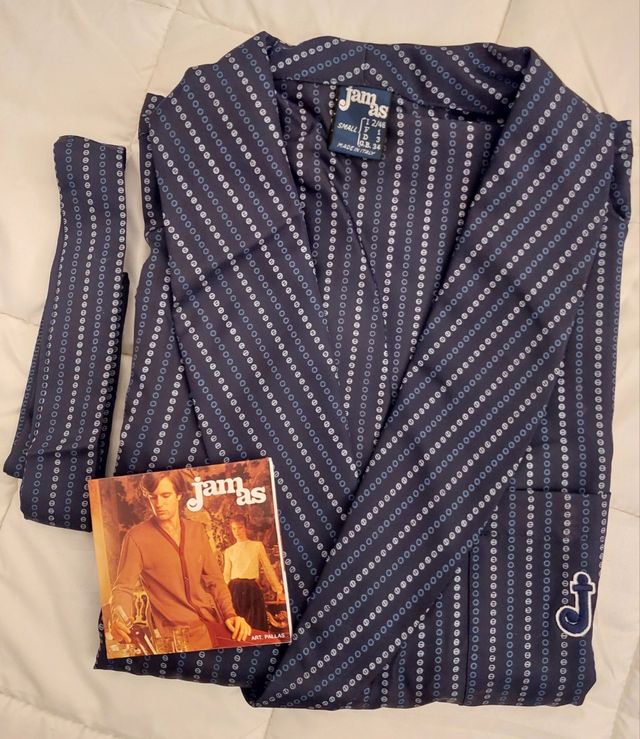 Vestaglia uomo seta Jamas blu