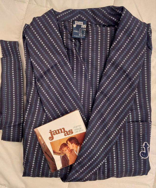 Vestaglia uomo seta Jamas blu