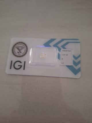 Diamante Natural1.01 ct IGI K I2
