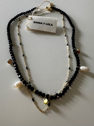 Collar Bimba y Lola - dorado y negro
