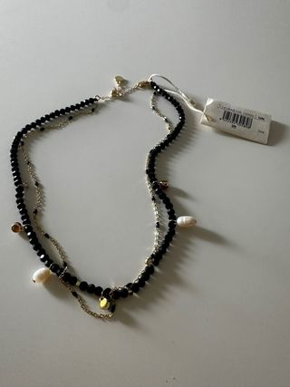 Collar Bimba y Lola - dorado y negro