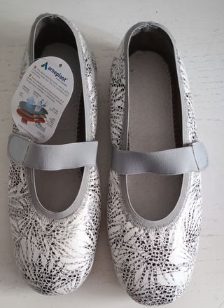 Merceditas plata 38 - Lona