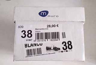 Merceditas plata 38 - Lona