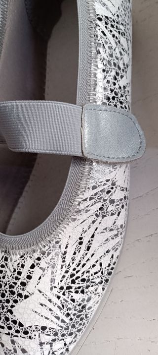 Merceditas plata 38 - Lona