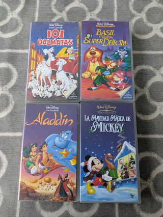 4 VHS DISNEY CLÁSICOS
