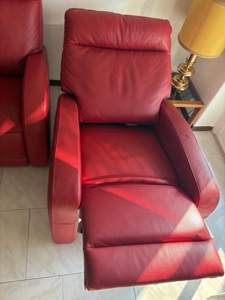 Poltrone Relax Pelle Rossa
