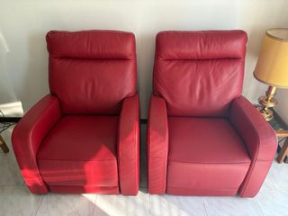 Poltrone Relax Pelle Rossa