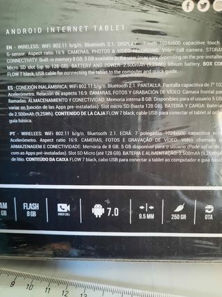 Tablet SPC Flow 7 - Negra