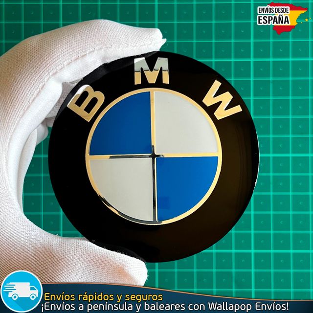 Emblema BMW 78mm Autoadhesivo Aluminio con Relieve