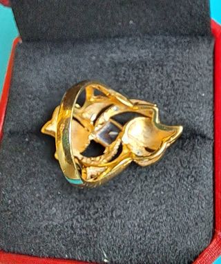 Anillo oro azul - joya elegante