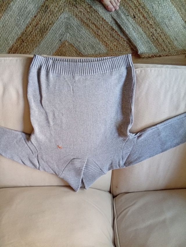 Jersey niño 6 años, coderas, cuello vuelto