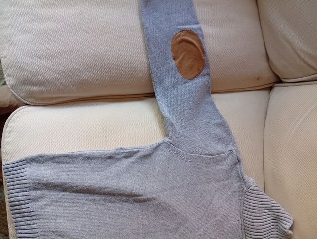 Jersey niño 6 años, coderas, cuello vuelto