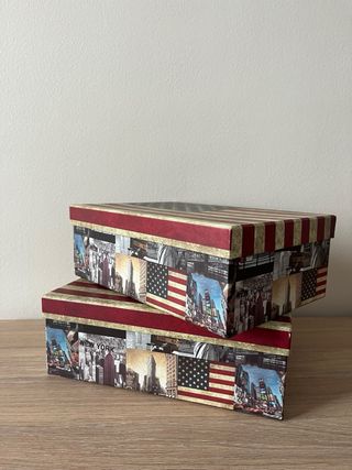 Pack 2 cajas decirativas “American Style”
