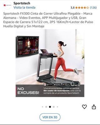 Cinta correr SPORTSTECH FX300 - Plegable