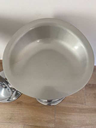 2 Banquetas altas grises y plateadas