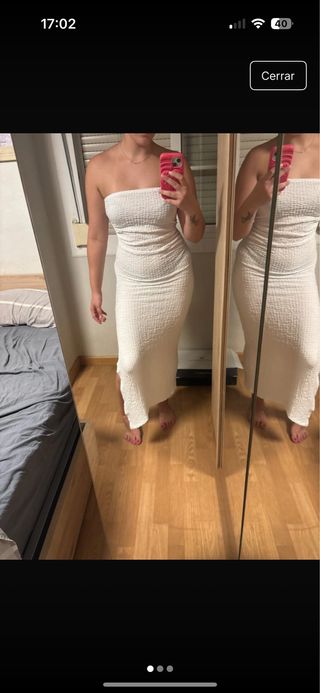 Vestido blanco Pull&Bear - Talla M