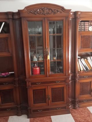 Mueble salón madera clásico, castellano clásico 