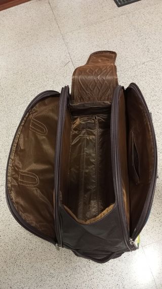 Maleta viaje marrón - ruedas