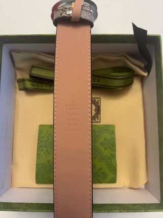 Cinturón Gucci GG Beige Marrón 95cm