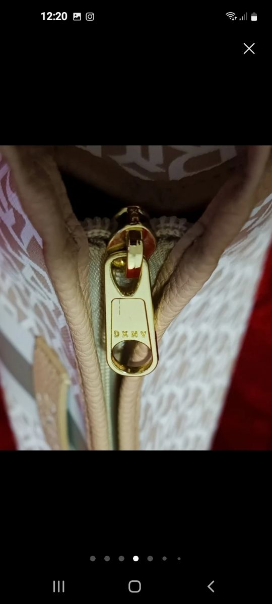 Neceser DKNY beige y blanco