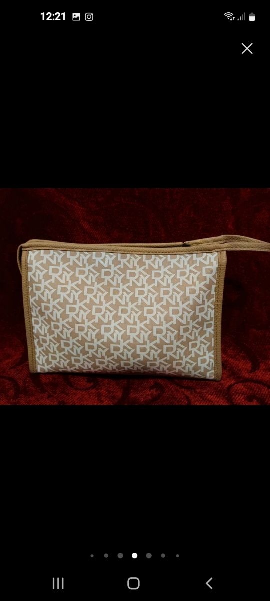 Neceser DKNY beige y blanco