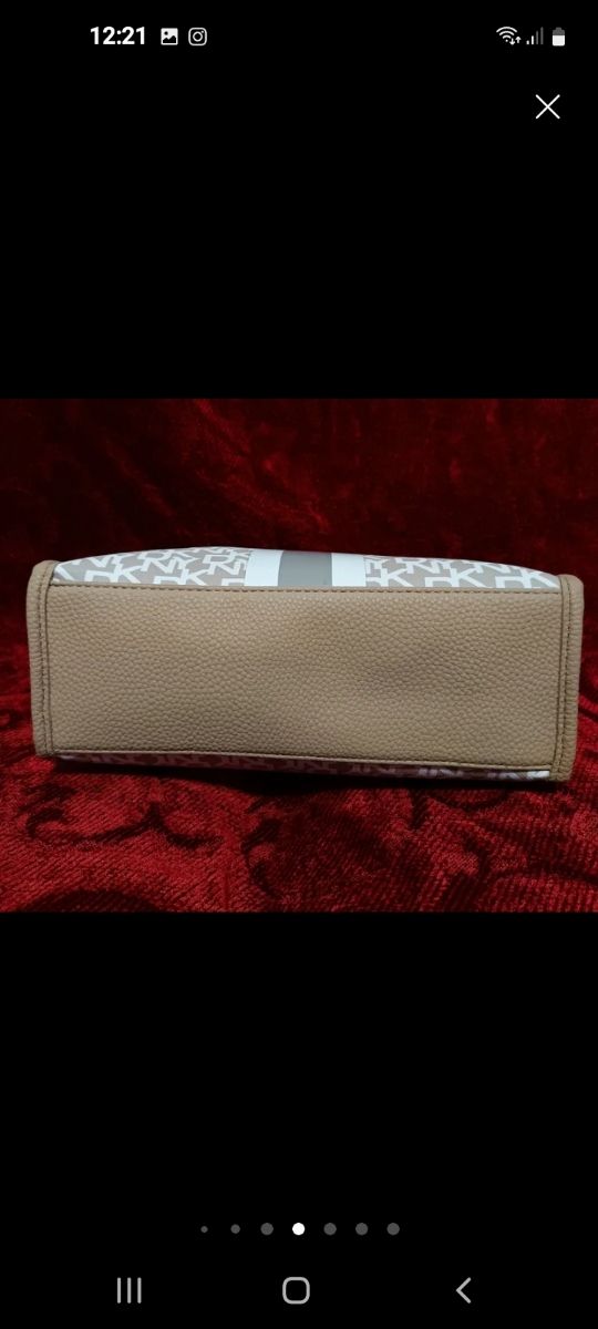 Neceser DKNY beige y blanco