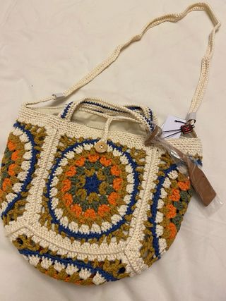 Bolso crochet multicolor hecho a mano