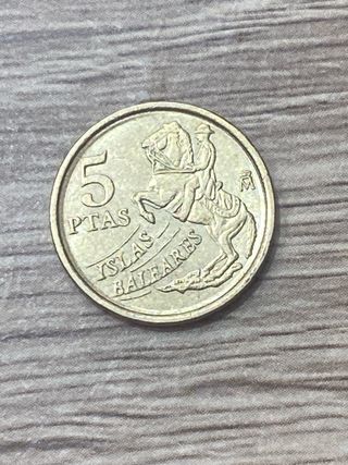 MONEDA 5 PTAS ISLAS BALEARES