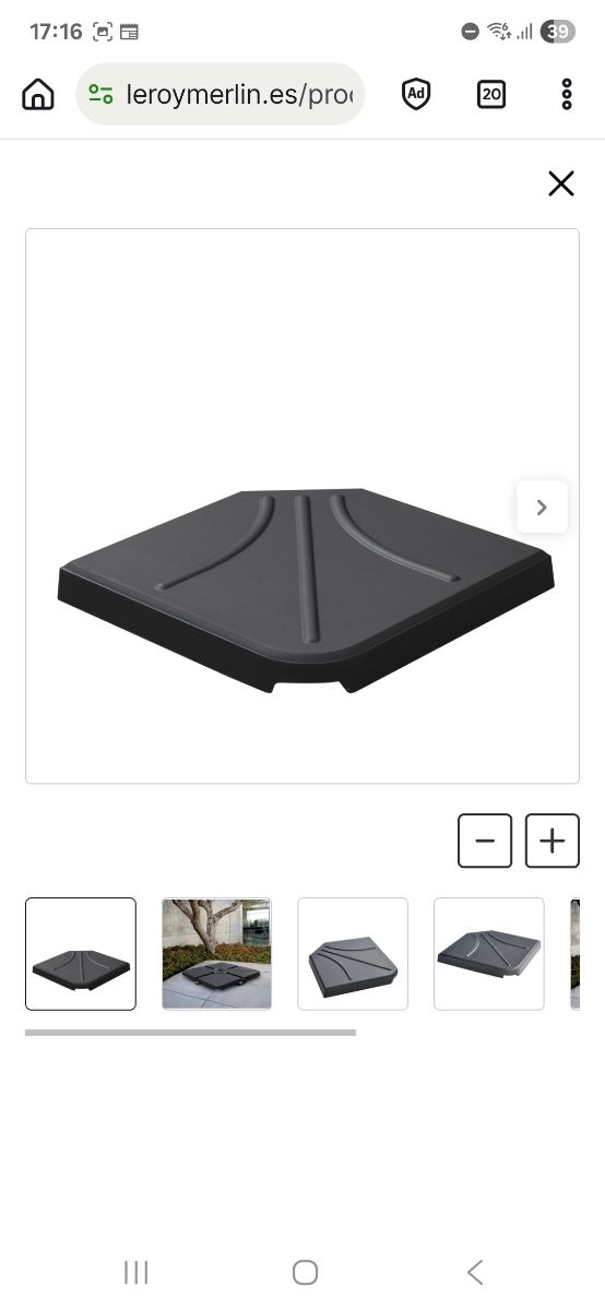 Ombrello laterale 4x3m beige Aura Leroy Merlin