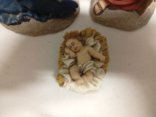 Belén vintage: 5 figuras resina