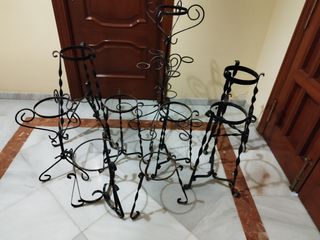 Pie maceta forja. Mira las fotos, hay mas