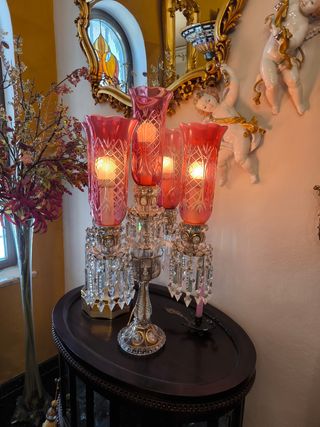 Lampara Cristal 5 brazos