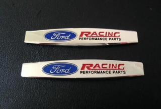 LOGO EMBLEMA CROMADAS FORD RACING