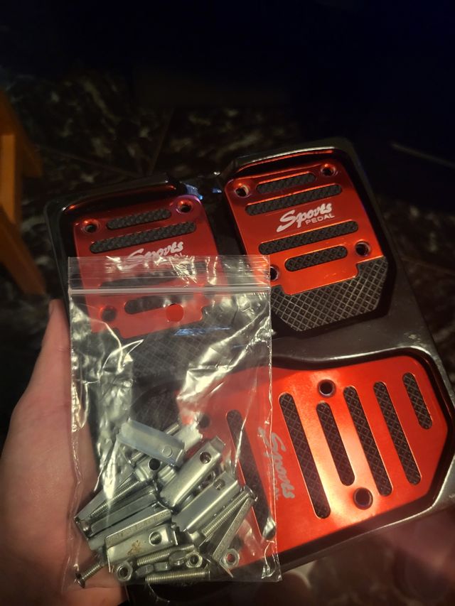 Pedales deportivos para coche - Rojo