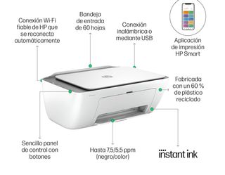 Impresora HP DeskJet 2820e Blanca