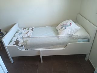 Cama infantil blanca sin barrera