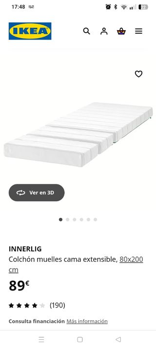 Cama infantil blanca sin barrera