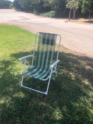 Silla playa plegable verde silla Compacta buen est