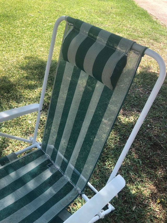 Silla playa plegable verde silla Compacta buen est