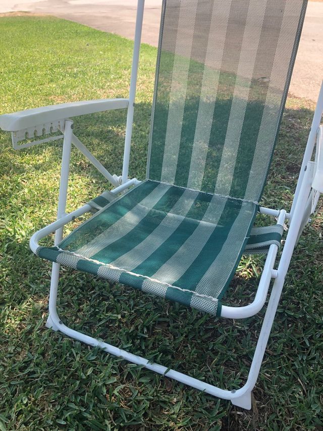 Silla playa plegable verde silla Compacta buen est