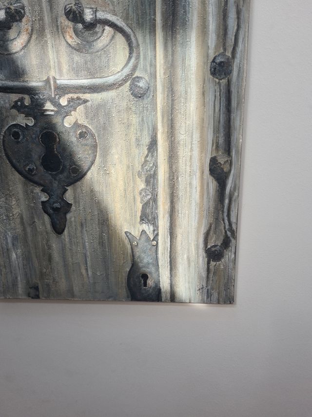 Pintura de porta antiga - acrílico