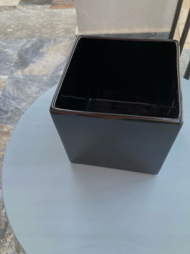 Portavelas negro cerámica Super brillo Sin Estrena