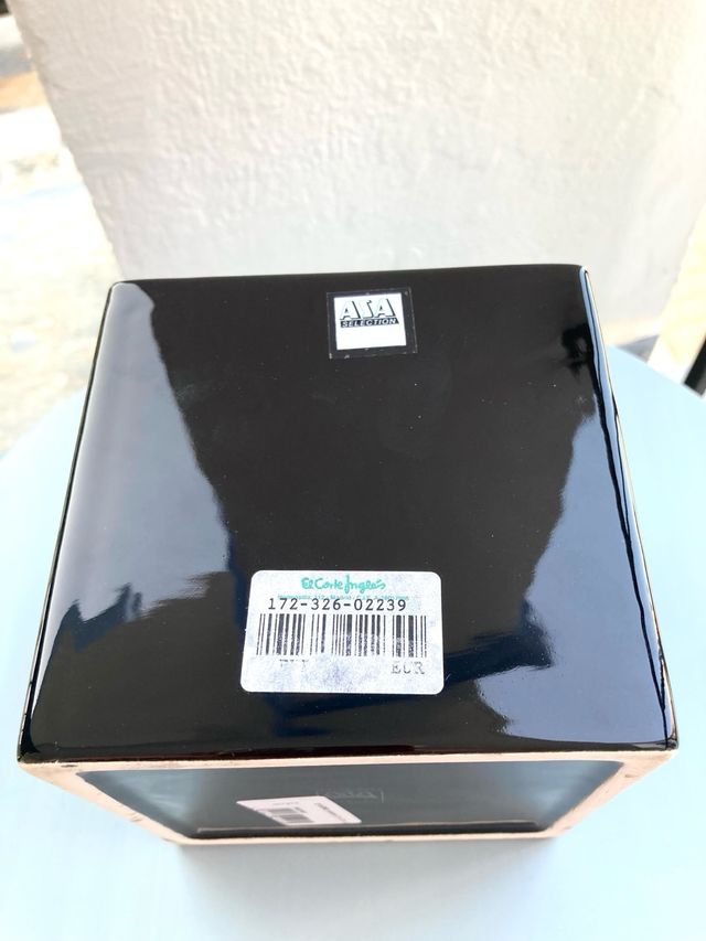 Portavelas negro cerámica Super brillo Sin Estrena