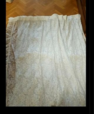 Cortinas de encaje blanco