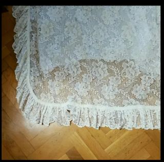Cortinas de encaje blanco