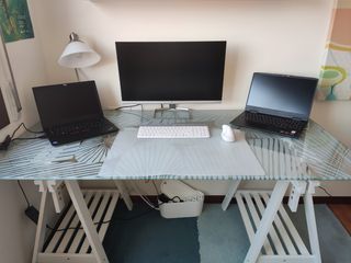 Tablero, escritorio, mesa cristal templado diseño