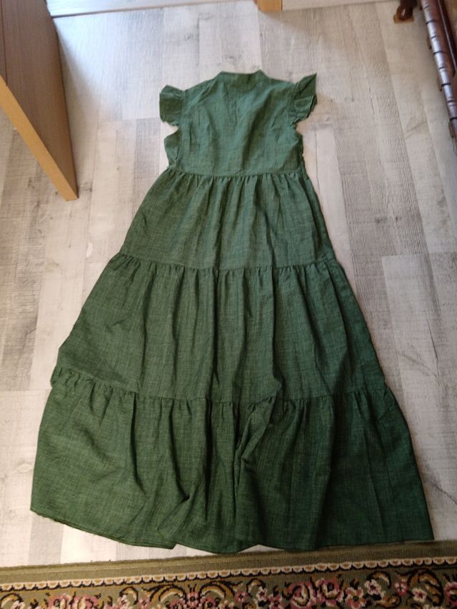 Vestido largo verde oliva verano