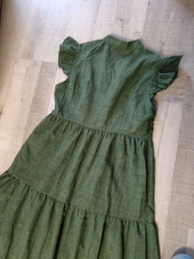 Vestido largo verde oliva verano