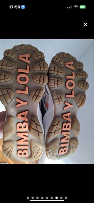 Zapatillas Bimba y Lola 39 - Naranja Gris